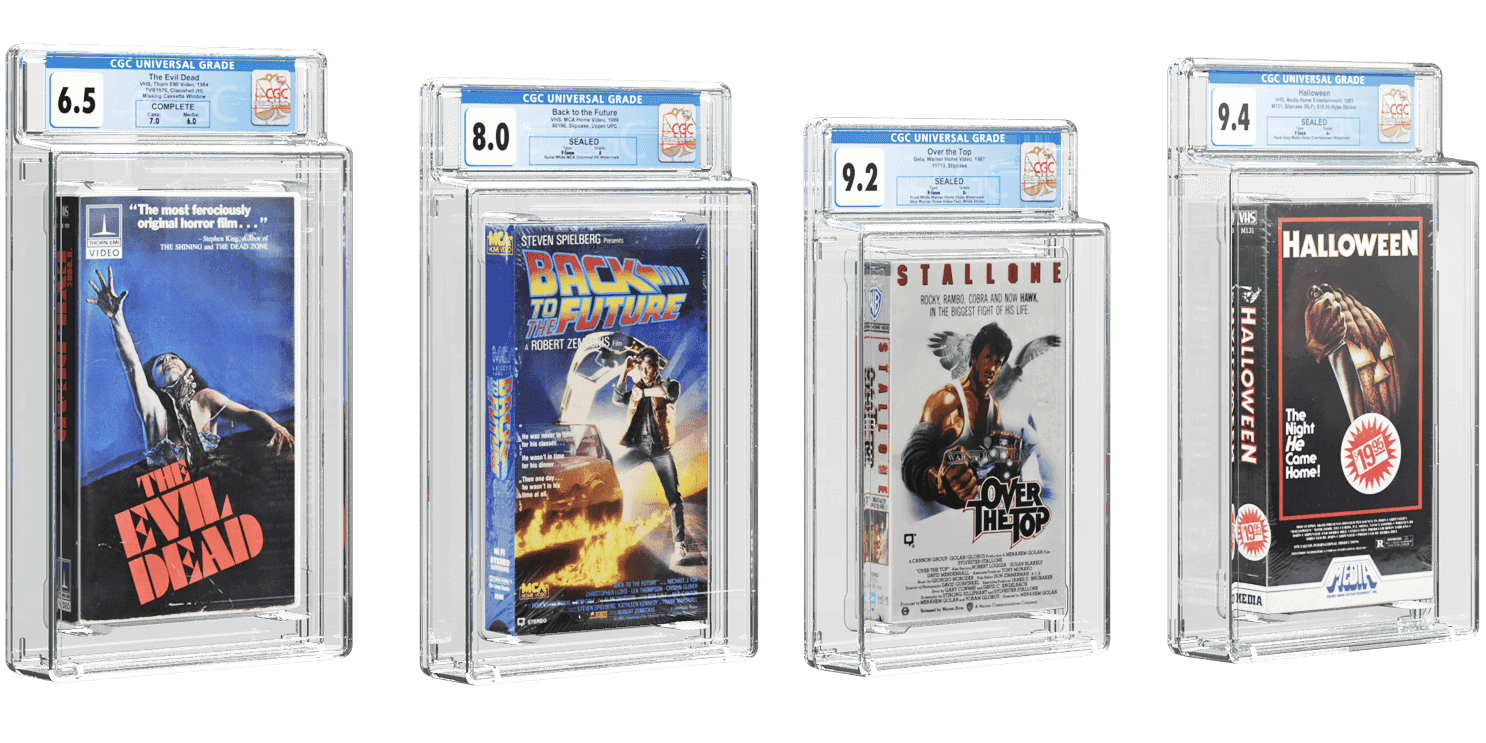 Four CGC graded home video collectibles